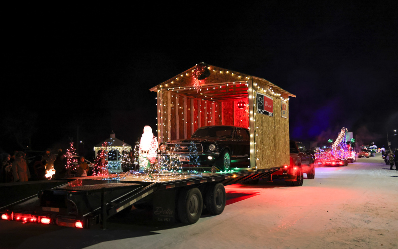 One of the festive parade floats in Wessington Saturday.