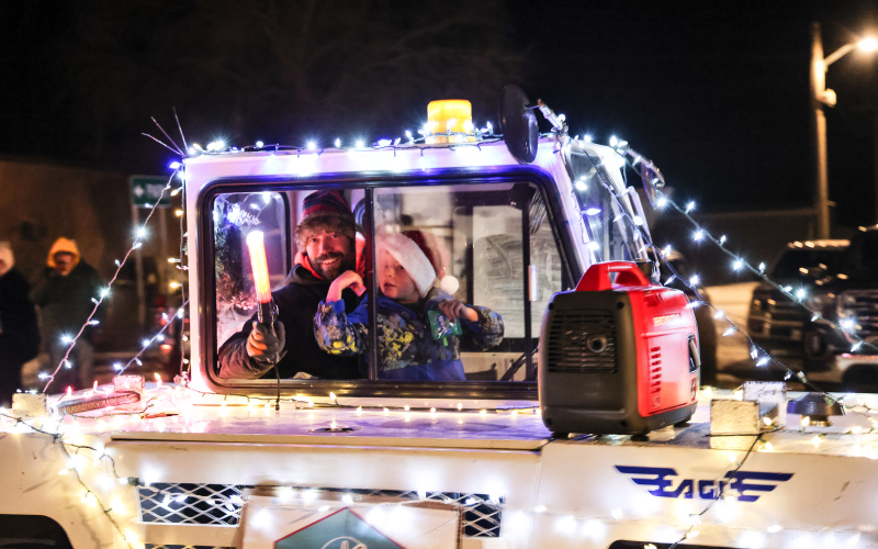 One of the festive parade floats in Wessington Saturday.