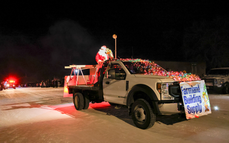 One of the festive parade floats in Wessington Saturday.