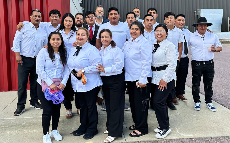 Members of Iglesia Renuevo gather with lead pastor Herman Perez (back middle). Iglesia Renuevo, or Renew Church, provides Spanish-language services in Sioux Falls, S.D., and Plankinton, S.D. (PHOTO: HERMAN PEREZ)