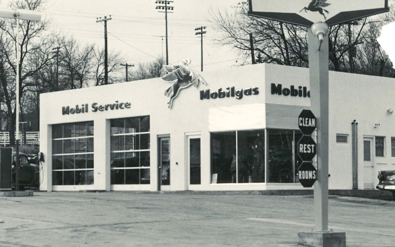 George Winter Jr. is pictured at the original Winter Service location on Main Street, where the business opened in 1946. The site now houses True Value Hardware. (PHOTO COURTESY WINTER FAMILY)