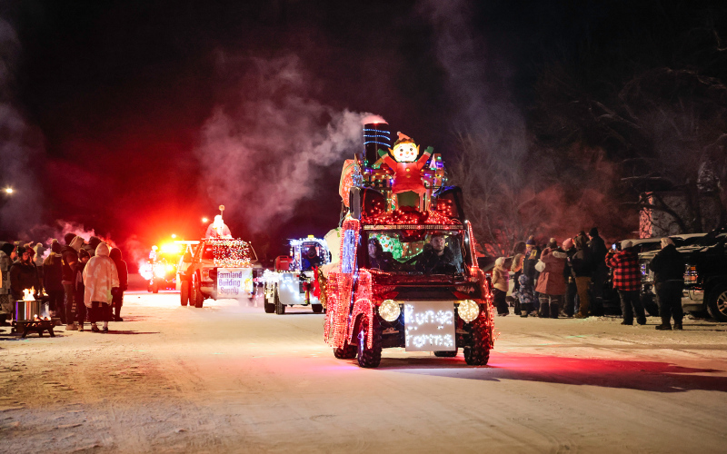 One of the festive parade floats in Wessington Saturday.