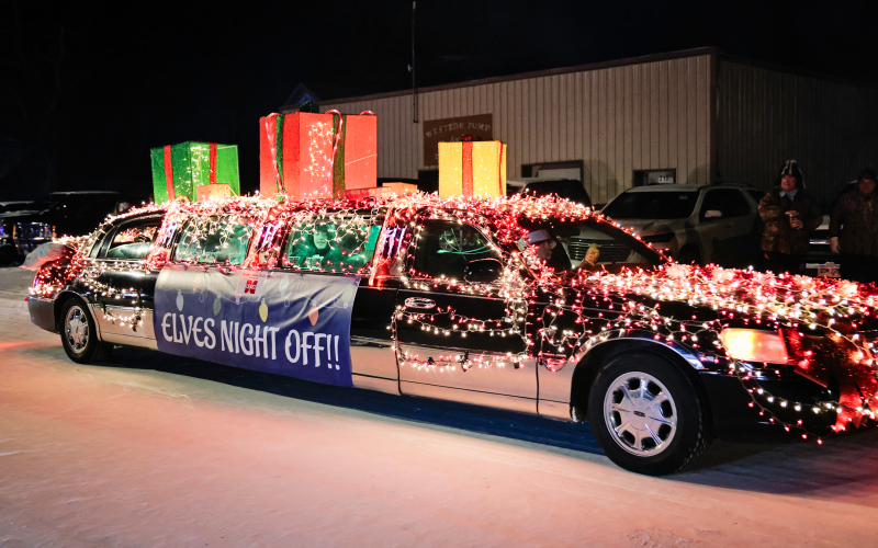 One of the festive parade floats in Wessington Saturday.