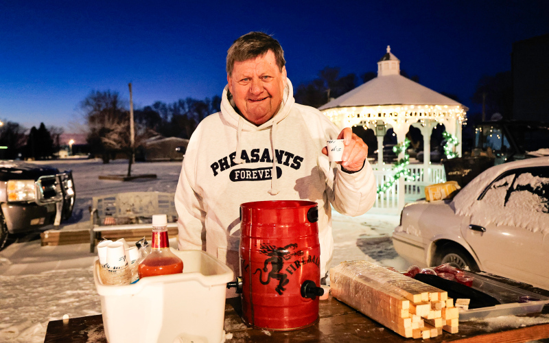 Bruce Clarke smiles along Main Street during the Wessington Parade of Lights, a community tradition that began with just a handful of entries and has grown into one of the town’s most anticipated holiday events.