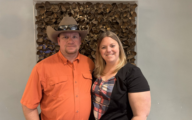 Wessington Springs cattle producers AJ and Christina Karsky are among several South Dakota family farmers and ranchers to attend the Farmers Union Tri-State Conference. (PHOTO COURTESY SDFU)