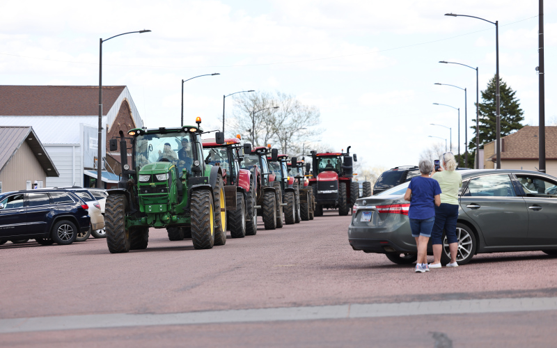 The day began with students rolling into the parking lot north of the high school before concluding with a parade through town.