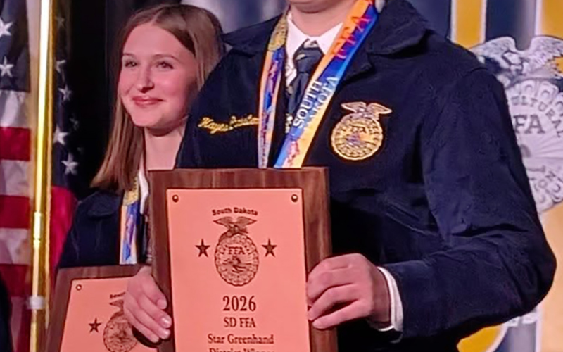Hayes Christensen was honored as the District STAR Greenhand