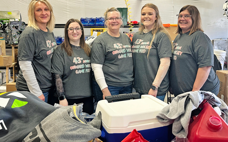 Onward Wolsey event organizers, from left: Kris Brandt, Hilary Hunt, Laura Bergquist, Jadyn Kahre, Michelle Johnson. (PHOTO COURTESY JADYN KAHRE)