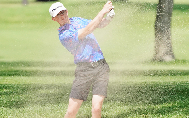 Shown during South Dakota Class B State Tournament action is Luke Larson (PHOTO COURTESY SDPB)