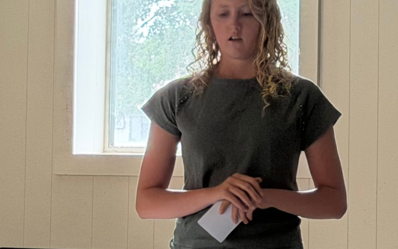 Alexis received a purple ribbon for her illustrated talk on careers in aviation. During her presentation, she shared her interest in the aviation field and highlighted the many career opportunities available within the industry.