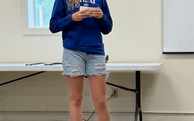 Lily Roesler earned a purple ribbon for her public speaking presentation about the BLM and wild mustangs, sharing facts about the agency’s role in managing and protecting horses on public land.