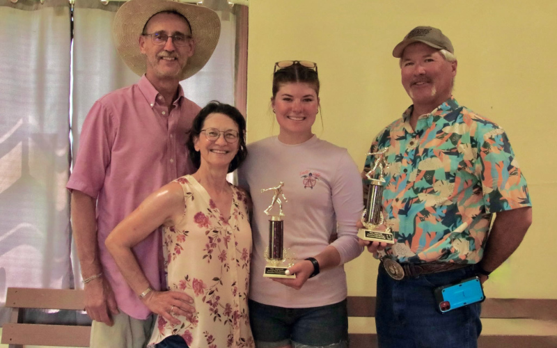 Ralph Borkowski and his wife Kim captured second place in the 30th annual horseshoe tournament at the Elias/Borkowski Reunion, defeated by champion team Chad Borkowski and daughter Emily. (PHOTO COURTESY ELIAS/BORKOWSKI FAMILY)
