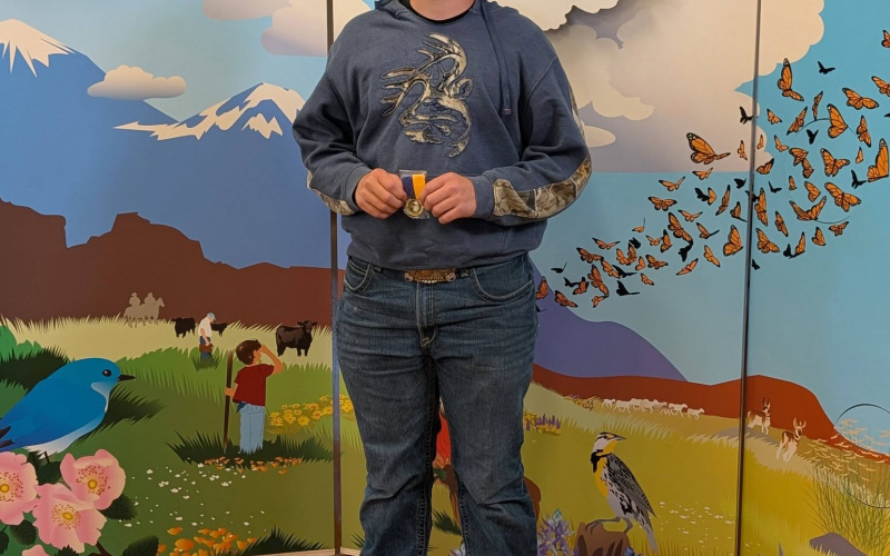 Hayes Christensen earned first place in the FFA rangeland division during the 2026 South Dakota Rangeland and Soil Days competition June 9-10 in Belle Fourche.