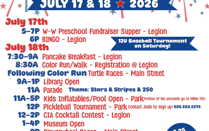 Wessington Fun Days returns this weekend