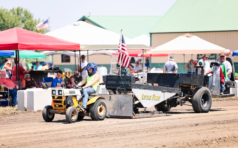 The new garden tractor pull drew 80 entries in its inaugural year.