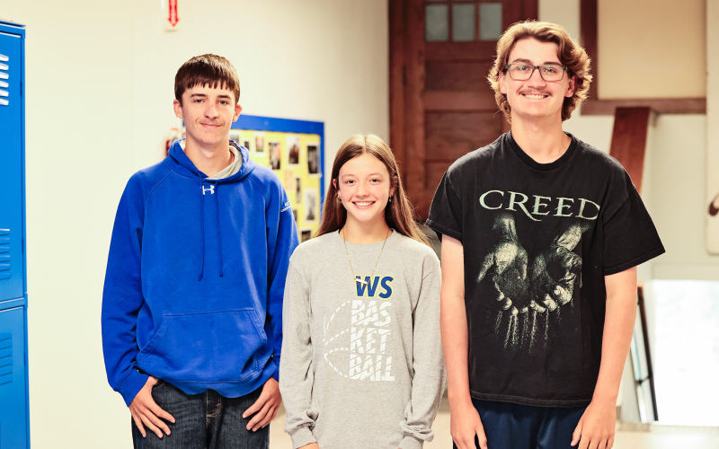 WSHS journalism students Teagan Scheel, Brooke Mohling and Shayden Harmdierks are teaming up this year to tell the stories of their school through news and feature writing, photography and video.