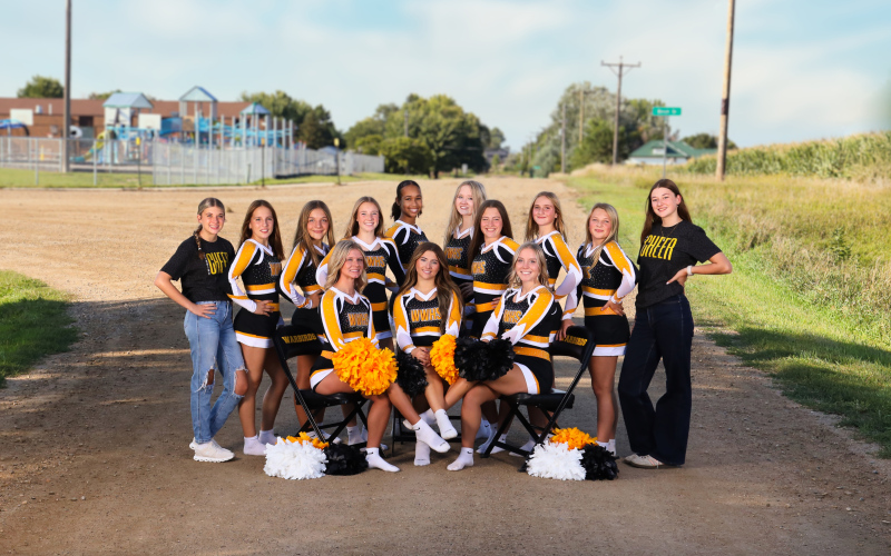 Team members pictured are, front row, from left, Allison Hulst, Lily Hoverson and Shae Uttecht; middle row, Annie Allerdings, Raya Toupal, Reagan Flemming, Taryn Rainford, Skye Tschetter, Kenley Walters, Haylee Hiles and Rose Geeve; back row, Abigail Huntsinger and Ciera Stevens. Not pictured is Maria Perez.