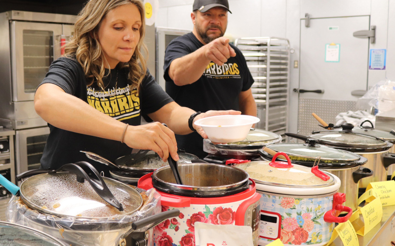 Wolsey-Wessington School Board member Jamie Flemming and his wife, Libby, organized a soup supper and bake sale to help with the Donovan family’s medical and travel expenses.