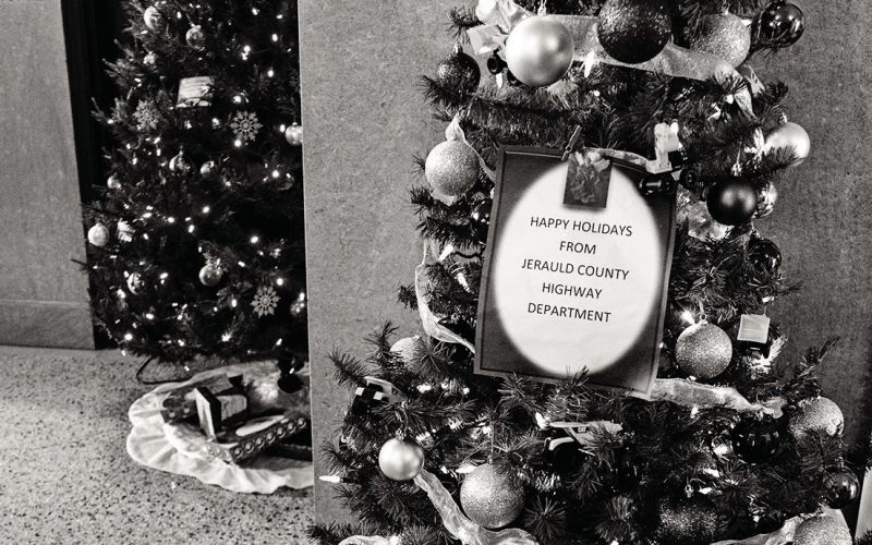 Especially a parade of trees, wreaths and nativity scenes