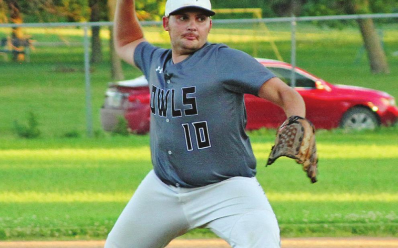 Dalton Mogck during a home game at David Jost Memorial Field.