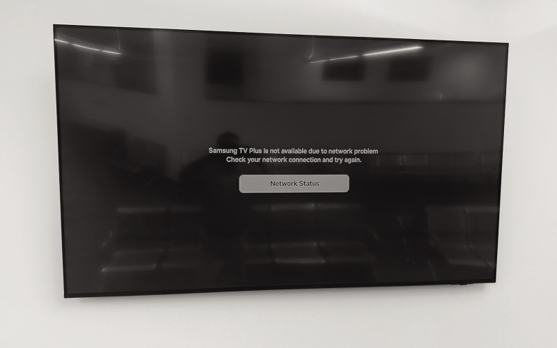 A television screen was offline at the Pennington County Administration Building in Rapid City, S.D. on July 28, 2026. (PHOTO: BART PFANKUCH / SOUTH DAKOTA NEWS WATCH)