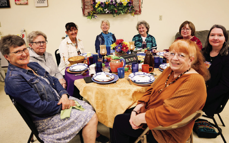 The SACC Consignment Store table from the 2025 Festival of Tables is pictured above. This year’s event will feature a variety of door prizes and silent auction items. (TRUE DAKOTAN FILE PHOTO)