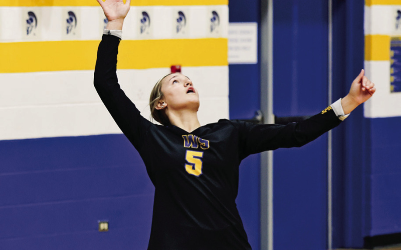 Kolousek. Remie Roduner had 32 digs for the Spartans, while Mariah Messmer (pictured at right) had 22 set assists.