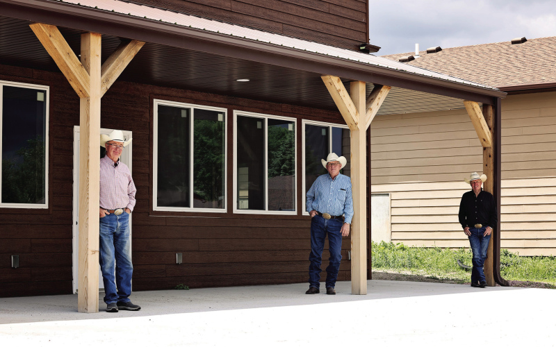 This week, band members of the Company Cowboys announced The Final Drive, a $15,000 matching challenge to complete the Kyle Evans Western Heritage Center. Shown left to right are: Dale Schimke, Lennis Fagerhaug and Brian Bergeleen.