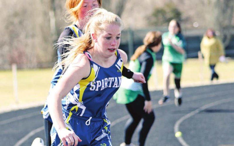 Girls running in the 8th grade relay were Ella Fagerhaug, Alicia Collins, Brooklyn Caffee, and Jewel McGeough for 1:08.09 for 5th place.