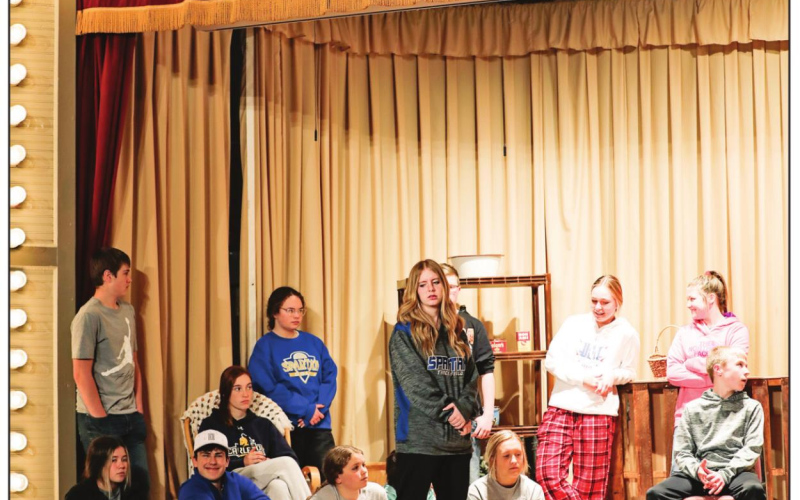 The Wessington Springs Middle and High School Drama Department has been busy rehearsing for this year’s Spring play, “The Last One Seen at the Scene of the Crime” by Betty Schram.