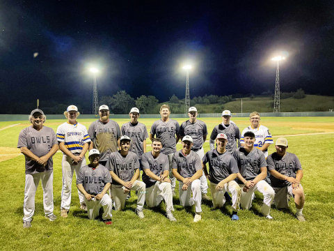 The Wessington Springs Owls, back row, left to right: Joe Butterfield, Landon Cleveland, Trevor Kennobie, Sawyer Senska, Parker DeJean, Austin Olson, Gerritt Brandenburg, Tyler Fastnacht. Front row: Tony Hoarty, Terrek Butterfield, Dalton Mogck, Drew Olinger, Curtis Collins, Isaac Kolousek, Coy Fastnacht. Not pictured: Clayton Dornbusch. PHOTO COURTESY SPRINGS OWLS
