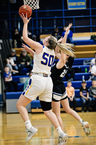 Avery Orth had 14 points and 12 rebounds during home basketball action vs. TDA.