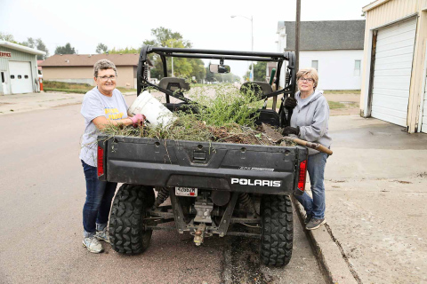 Called “Angels of Springs” by some and “beautification fairies” by others, the local women responsible for the tremendous recent clean up around Wessington Springs also go by the names Joyce Krueger and Terri Mebius.