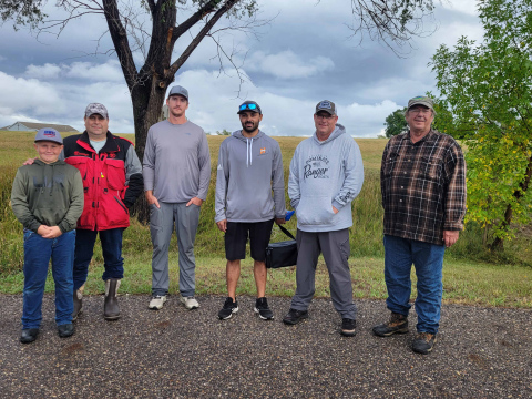 Winners of the 2nd Annual Fishing Tourney are shown above, left to right: 1st Place - Kobie Schley and Robbie Schley; 2nd Place - Jordy Peterson and Joey Mitchell; 3rd Place - Chris Chyristianson and Randy Oligmueller. The Legion wishes to thank all tournament sponsors: Feistner Gravel, Wayne Feistner, Extreme Pheasants, Jerauld County Title, Amkota, True Dakotan and Wilbur-Ellis.