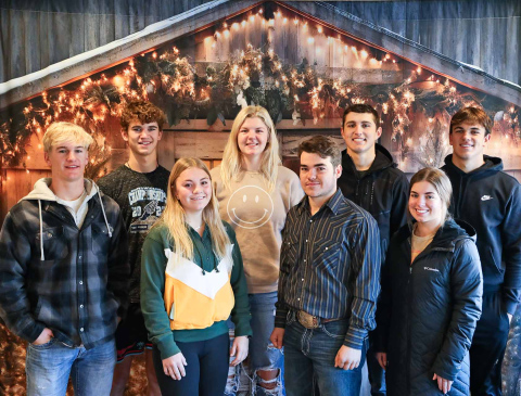 Shown above left to right: Blake Larson, Ryder Michalek, Raylee Fagerhaug, Avery Orth, Carter Gaikowski, Brock Krueger, Alyssa Grohs, Holden Havlik.