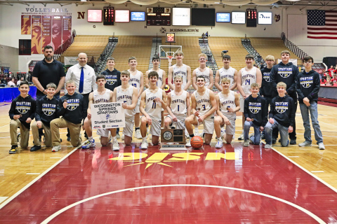 Back row: Assistant Coach Cody Hasty, Head Coach Kenny Huether, Teagan Scheel, Wesley Molnar, Sam Poncelow, Branden Flowers, Luke Larson, Blake Miller, Brett Miller, Gavin Brandenburg, Grady Gran, Ranick Fjerstad. Front row: Keaton Hasty, River Huether, Chaz Larson, Karter Mebius, Colby Flowers, Ryder Michalek, Blake Larson, Brock Krueger, Parker Graff, Tucker Thompson, Tregen Jensen.