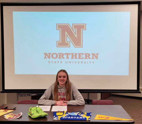 WSHS Senior Abby Kolousek Signs on With Northern State Track and Field Team