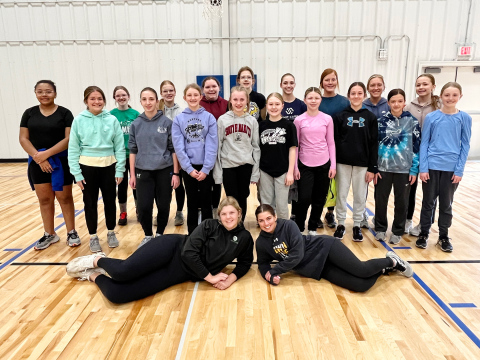 Back row, left to right: Madilyn Gaikowski, Ella Kolousek, Anna Ahart, Masynn Mebius, Bailey Yost, Brooklyn Caffee, Kendall Kolousek, Londyn Mikkelson. Front row, left to right: Baleigh Sails, Kennedy Kolousek, Abi Yost, Alexis Roesler, Tenley Olinger, Kaebry Dixon, Swayzee Dunsmore, Kenzie Kolousek, Brooke Mohling, Lily Roesler. Floor: Avery Orth and Alyssa Grohs. Not pictured – Abby Kolousek, Logan Mohling, Mariah Messmer. PHOTO COURTESY BECKY KRUEGER