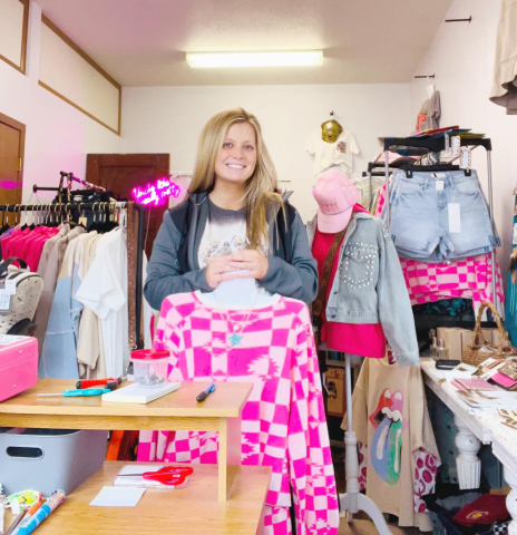 Dacia Mitchell opened Modest Moxie, a clothing boutique, in Wessington Springs after attending the 2023 Energize conference. (PHOTO COURTESY OF DACIA MITCHELL)