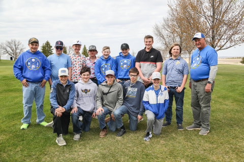 The junior high team is shown, back row, left to right: JR Hine, Hudson Weber, Hunter Heezen, Nolan Schaller, Ryder Roduner, Cole Wenzel, Jaspur Gran, Will Jackson and Coach Pat Law. Front row, left to right: Rylan Fagerhaug, Chase Dunsmore, Paxton Walz, Ezra Anson and Jalene Reiner. 