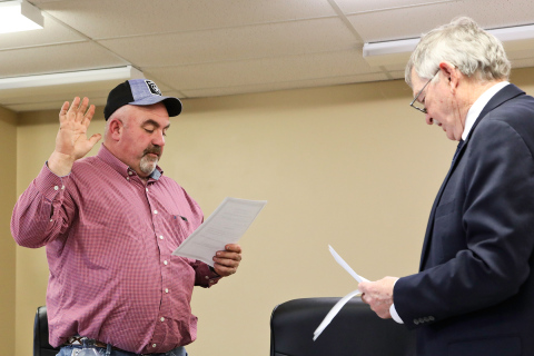 City of Wessington Springs Attorney Gary Blue swore in Ryan Knipfer for a two-year term as Mayor.