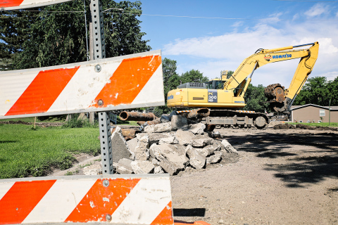 On track for completion the first week of August, the College Avenue infrastructure project is chugging right along with sanitary sewer and low-pressure water main complete. Up next, the street crew will arrive on scene with curb and gutter preparations on the schedule.