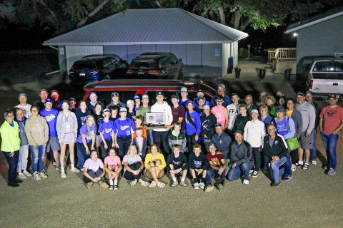 Escorted by the Wessington Springs Fire Department as they returned to their home course at the Springs Country Club, the boys team was met by a large crowd of fans. KRISTI HINE / TRUE DAKOTAN