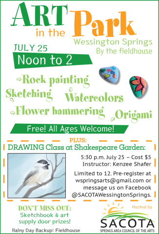 New Event Thursday: Art in the Park