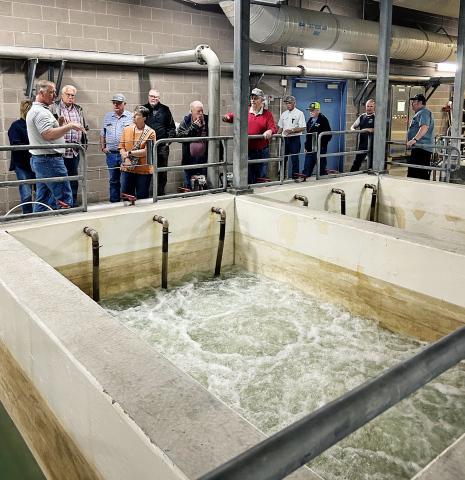 Attendees on the tour are shown above at the Mid Dakota water treatment plant near Pierre. Attendees enjoyed lunch prior to touring the plant. PHOTO COURTESY CAMERON SIMONS / MID-DAKOTA