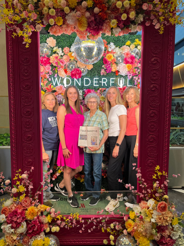 Pictured left to right are: Susan Olson, Colleen Butler, Norma Powell, Austie Olson, and Paula (Linn) Migliorie