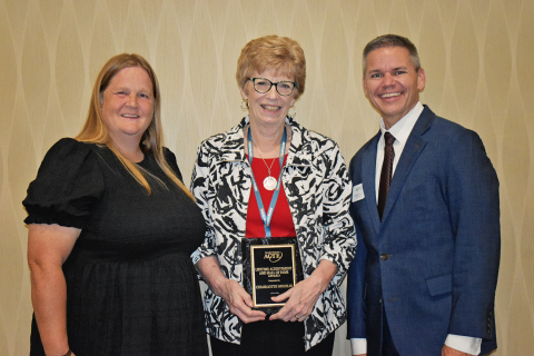 Pictured above, center, is Charlotte Mohling receiving the SDACTE Lifetime Achievement Award from Kelly Dunkelburger, SDACTE President and Chaney Mosley, ACTE Past President from Tennessee. PHOTO COURTESY SDACTE 