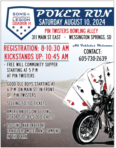 Sons of American Legion to Host Poker Run, Community Supper This Saturday on Main Street