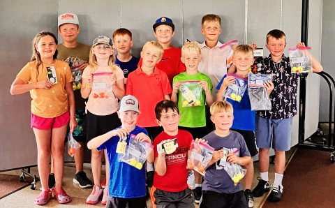 Golfers pictured above are, back row, left to right: Otto Zastrow, Caleb Culver, Miles Tanke, Jevon Kolousek. Middle row: Hadley Weber, Rhaelyn Waters, Lincoln Mikkelson, Hayes Schelske, Jett Schley, Jett Johnson. Front row: Bosten Jensen, Finley Weber, Hayes Cashman. Youth who participated but are not pictured: Austen Bultsma, Hayden Bultsma, Ethan Heumiller, Memphis Hansen, Scout Christensen, Liberty Mikkelson. PHOTO COURTESY GLORIA VAVRA