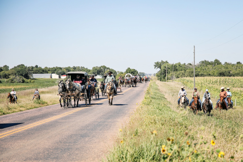 Last week, 20 horse-drawn wagons and over 100 riders united in Jerauld County to take part in the Kyle Evans Memorial Wagon Train. 